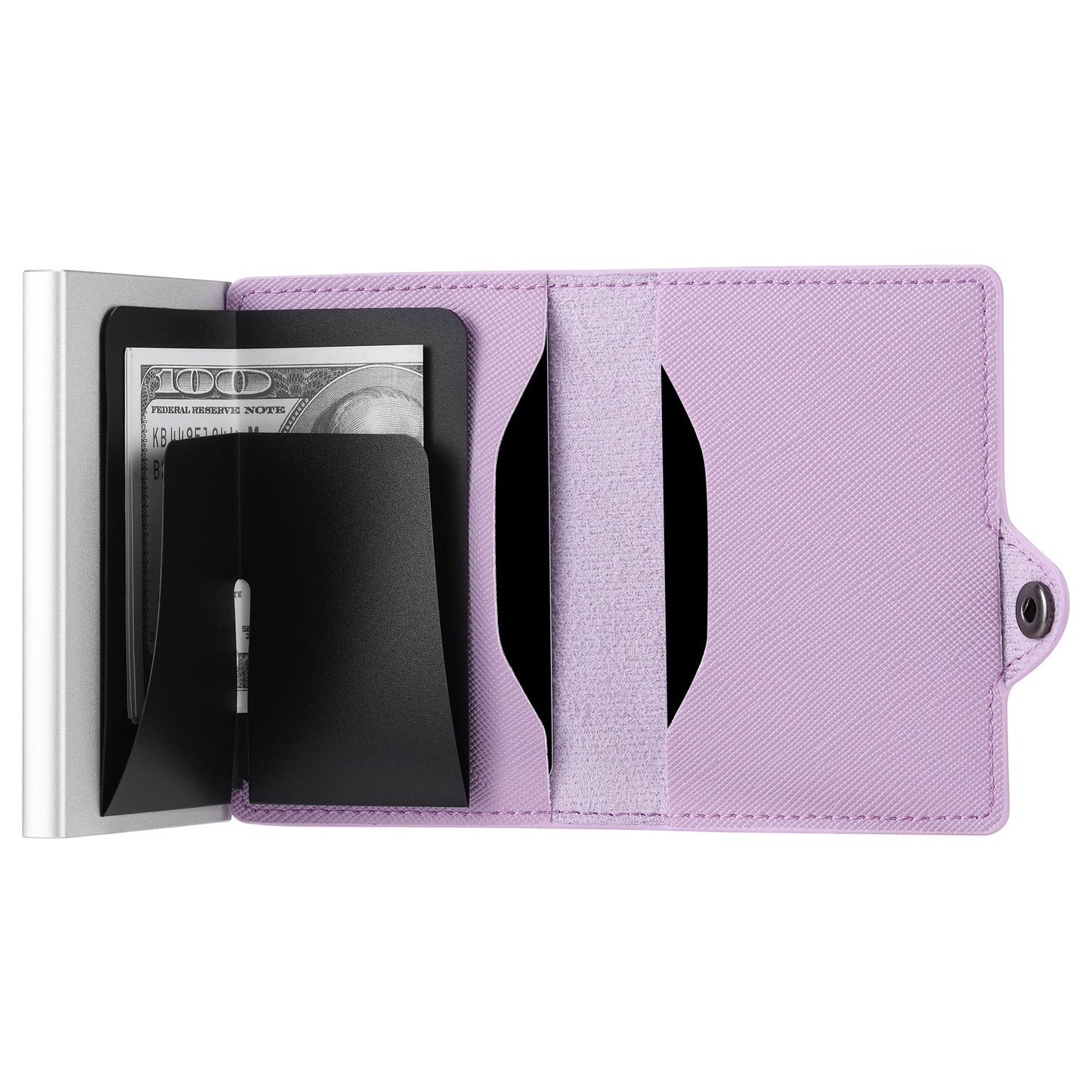 Card Blocr Womens Slim Credit Card Wallet in Saffiano PU Leather | RFID Blocking