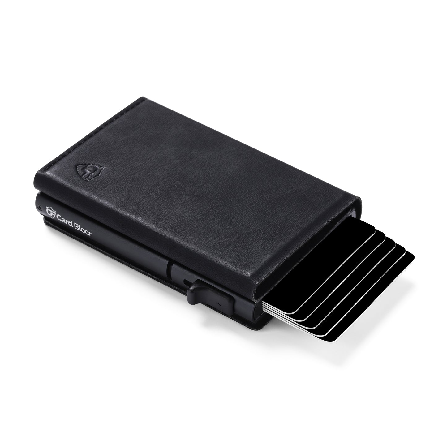 Card Blocr Slim RFID Blocking Credit Card Wallet Black PU Leather