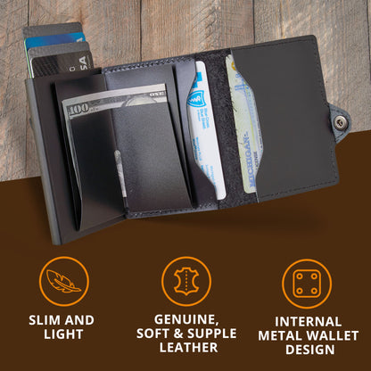 Card Blocr Leather Credit Card Wallet