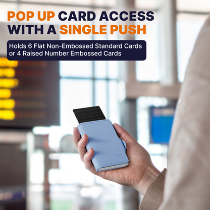 Conceal Plus Small RFID Wallet for Women, Slim RFID Blocking Credit Card Holder Womens Wallet, Smart Pop Up Minimalist Card Case, Holds 4-6 Cards Plus Cash & ID, Compact Travel Wallet