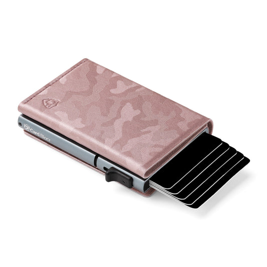 Card Blocr Slim RFID Blocking Credit Card Wallet Pink Camo