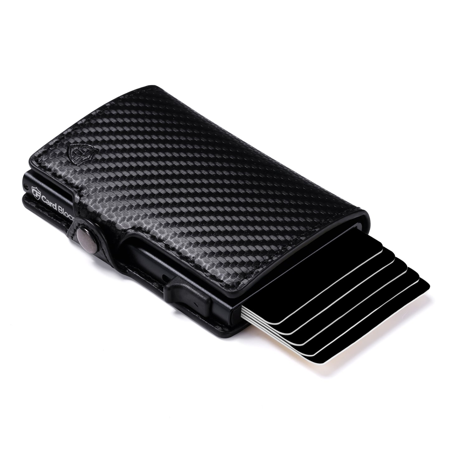 Card Blocr Credit Card Wallet | PU Carbon Fiber RFID Blocking Wallet