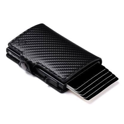 Card Blocr Credit Card Wallet | PU Carbon Fiber RFID Blocking Wallet - LIFETIME GUARANTEE