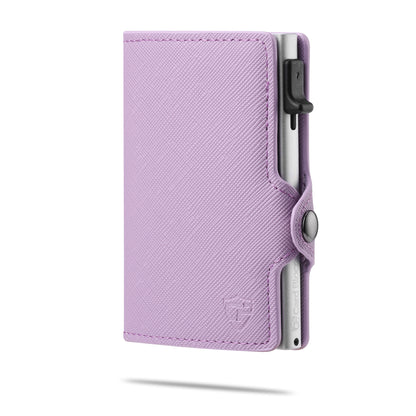 Card Blocr Credit Card Wallet for Women in Soft Pink Saffiano PU Leather | RFID Blocking