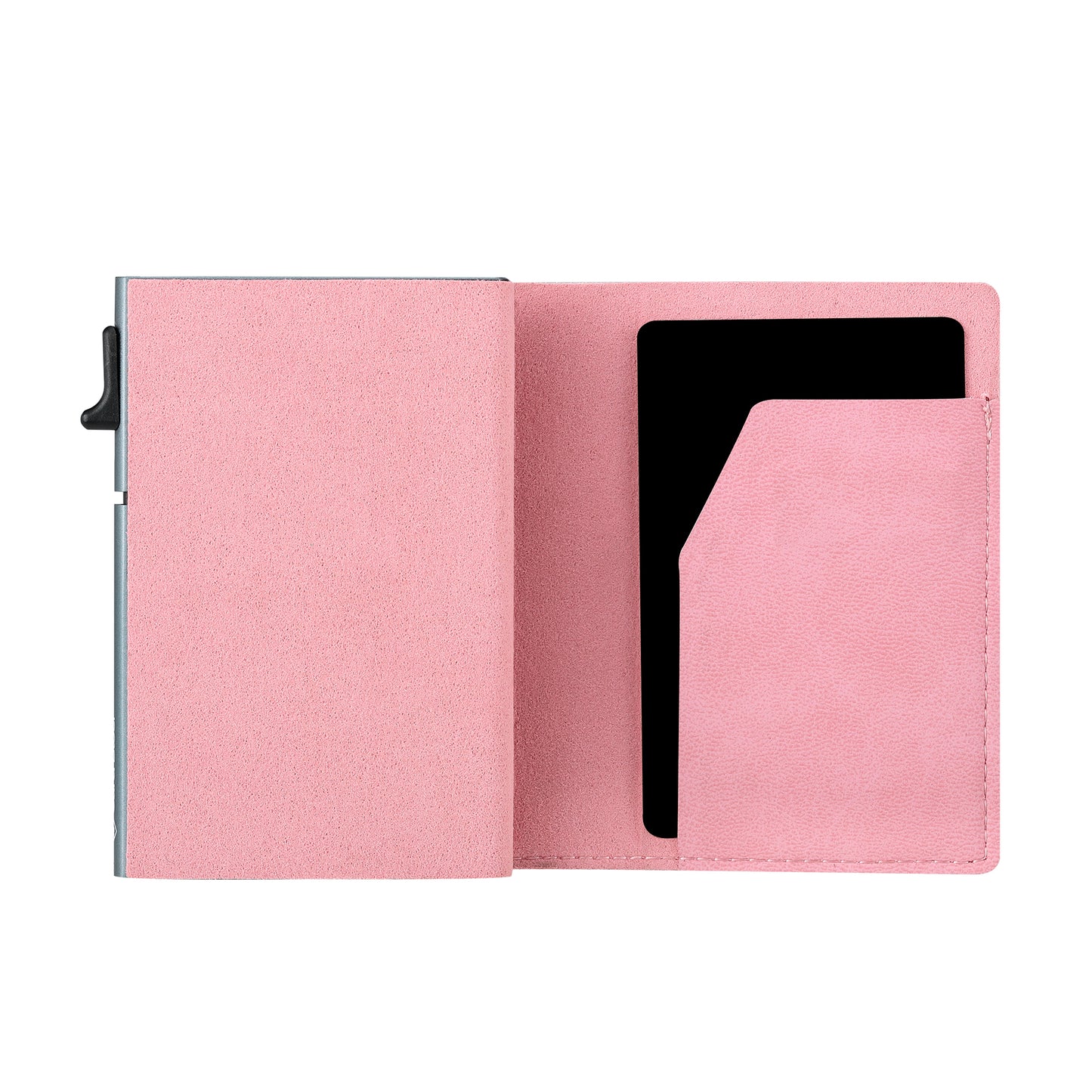 Card Blocr Slim RFID Blocking Credit Card Wallet Pink PU Leather