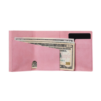 Card Blocr Slim RFID Blocking Credit Card Wallet Pink PU Leather