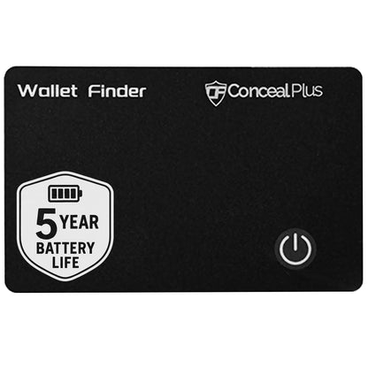 Conceal Plus Wallet Finder Slim Tracker, 5-Year Battery Life - Never Needs Charging, Track Wallet, Backpack, Luggage and More, Works with Apple Find My iOS Only (Android Not Supported)