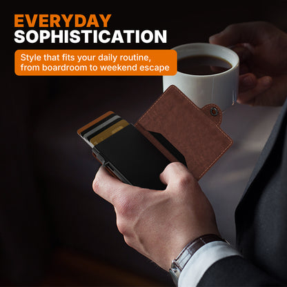 Conceal Plus Card Blocr Wallet for Men, Pop Up Wallet Credit Card Holder - RFID Blocking, Slim Minimalist Credit Card Case