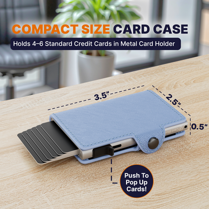 Conceal Plus Small RFID Wallet for Women, Slim RFID Blocking Credit Card Holder Womens Wallet, Smart Pop Up Minimalist Card Case, Holds 4-6 Cards Plus Cash & ID, Compact Travel Wallet