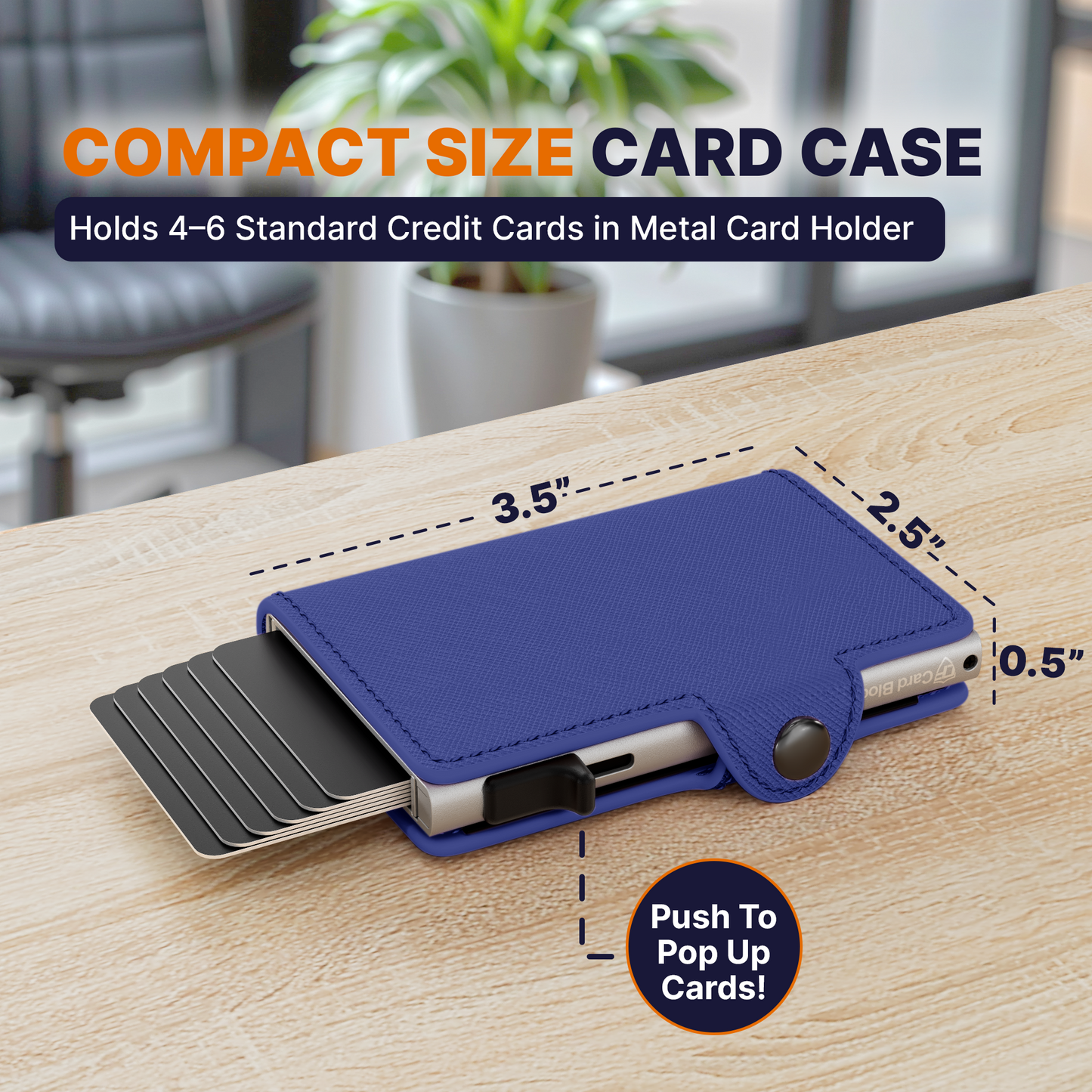 Conceal Plus Small RFID Wallet for Women, Slim RFID Blocking Credit Card Holder Womens Wallet, Smart Pop Up Minimalist Card Case, Holds 4-6 Cards Plus Cash & ID, Compact Travel Wallet