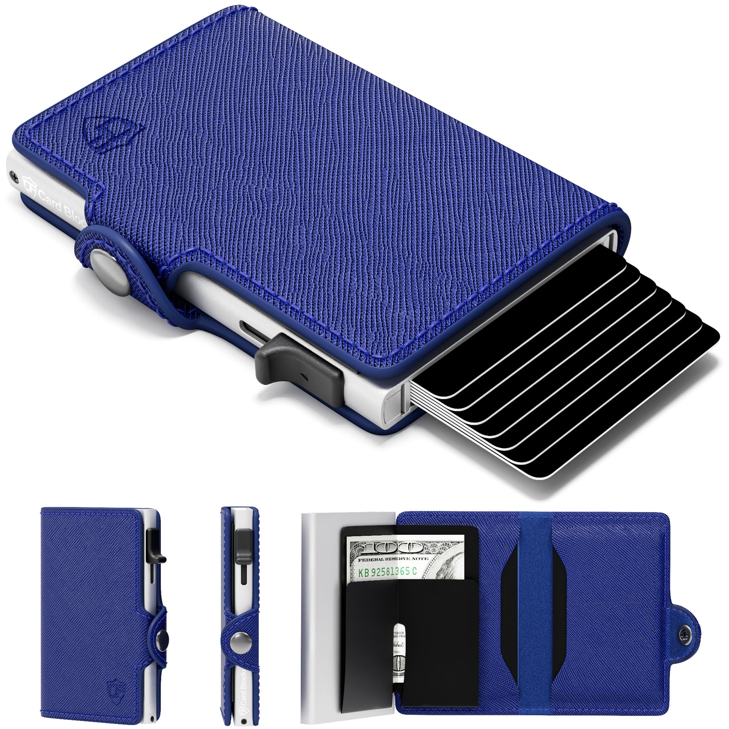 Conceal Plus Small RFID Wallet for Women, Slim RFID Blocking Credit Card Holder Womens Wallet, Smart Pop Up Minimalist Card Case, Holds 4-6 Cards Plus Cash & ID, Compact Travel Wallet