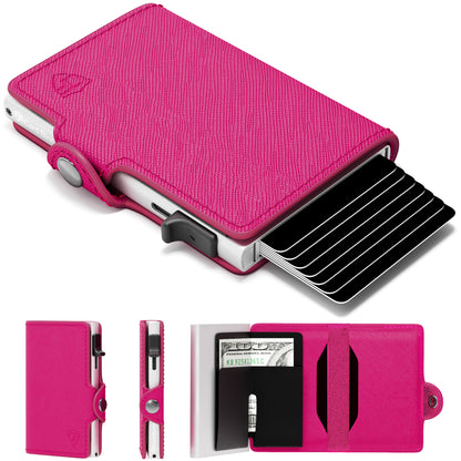 Conceal Plus Small RFID Wallet for Women, Slim RFID Blocking Credit Card Holder Womens Wallet, Smart Pop Up Minimalist Card Case, Holds 4-6 Cards Plus Cash & ID, Compact Travel Wallet