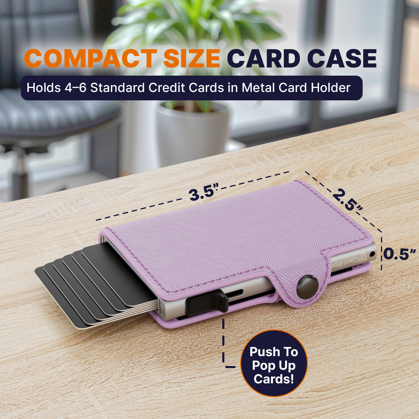 Conceal Plus Small RFID Wallet for Women, Slim RFID Blocking Credit Card Holder Womens Wallet, Smart Pop Up Minimalist Card Case, Holds 4-6 Cards Plus Cash & ID, Compact Travel Wallet