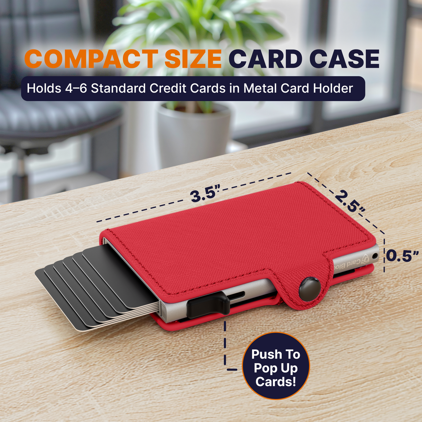 Conceal Plus Small RFID Wallet for Women, Slim RFID Blocking Credit Card Holder Womens Wallet, Smart Pop Up Minimalist Card Case, Holds 4-6 Cards Plus Cash & ID, Compact Travel Wallet