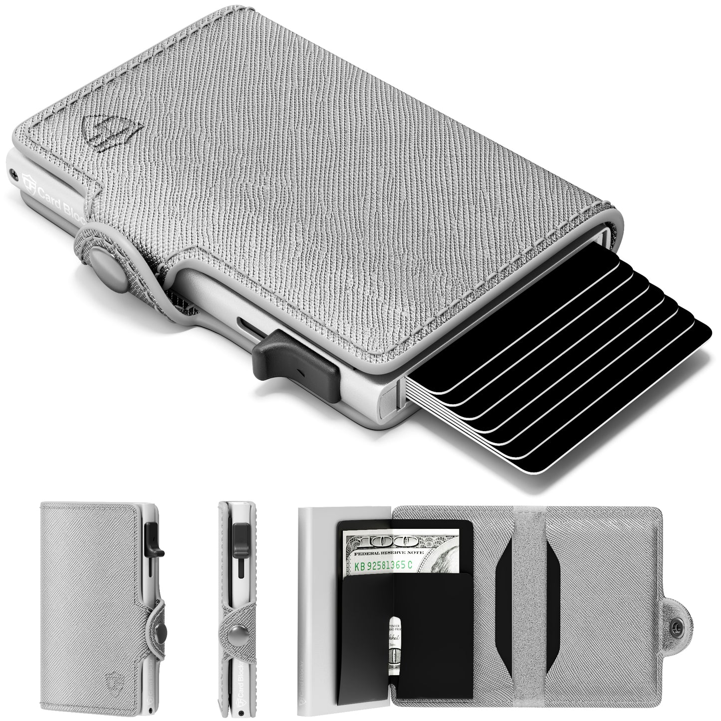 Conceal Plus Small RFID Wallet for Women, Slim RFID Blocking Credit Card Holder Womens Wallet, Smart Pop Up Minimalist Card Case, Holds 4-6 Cards Plus Cash & ID, Compact Travel Wallet