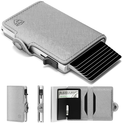 Conceal Plus Small RFID Wallet for Women, Slim RFID Blocking Credit Card Holder Womens Wallet, Smart Pop Up Minimalist Card Case, Holds 4-6 Cards Plus Cash & ID, Compact Travel Wallet