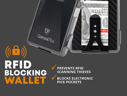 Card Blocr Slim Aluminum Tactical Wallet for Men, Minimalist Design with RFID Blocking Security - LIFETIME WARRANTY