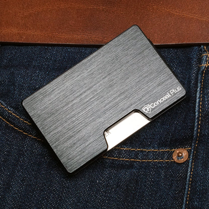 Card Blocr Money Clip RFID Blocking Credit Card Holder Milled Black Aluminum