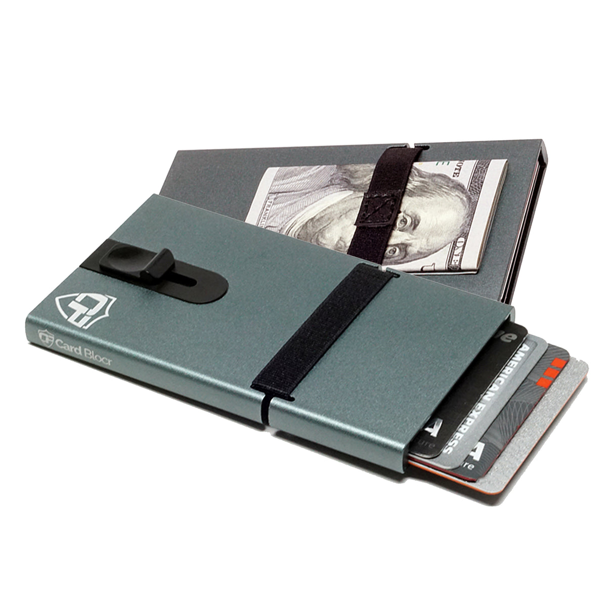 Card Blocr Metal Credit Card Holder Titanium Slide Wallet Conceal Plus