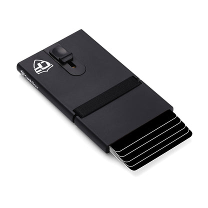 Card Blocr Metal Credit Card Holder Black Slide Wallet