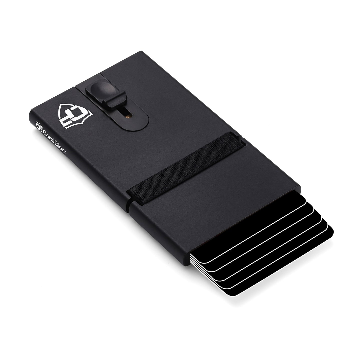 Card Blocr Metal Credit Card Holder Black Slide Wallet