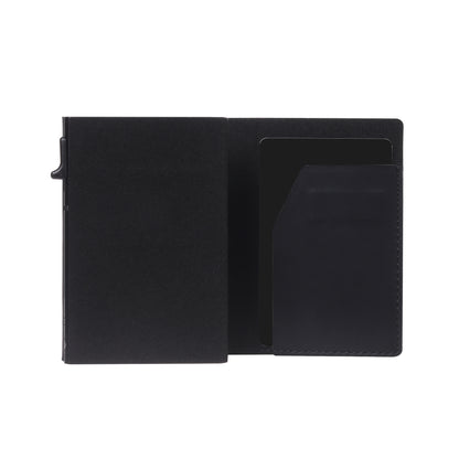 Card Blocr Slim RFID Blocking Credit Card Wallet Black PU Leather