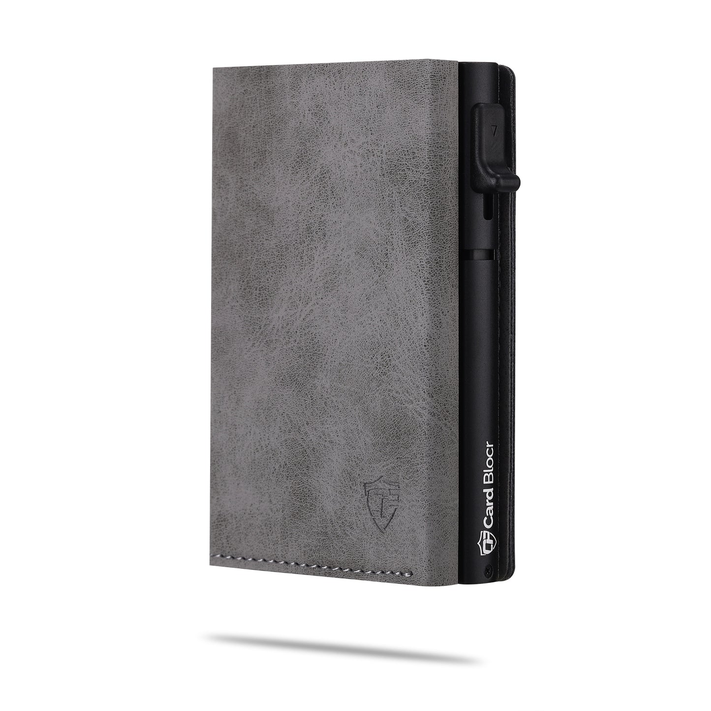 Card Blocr Wallet RFID Blocking Credit Card Holder Gray PU Leather