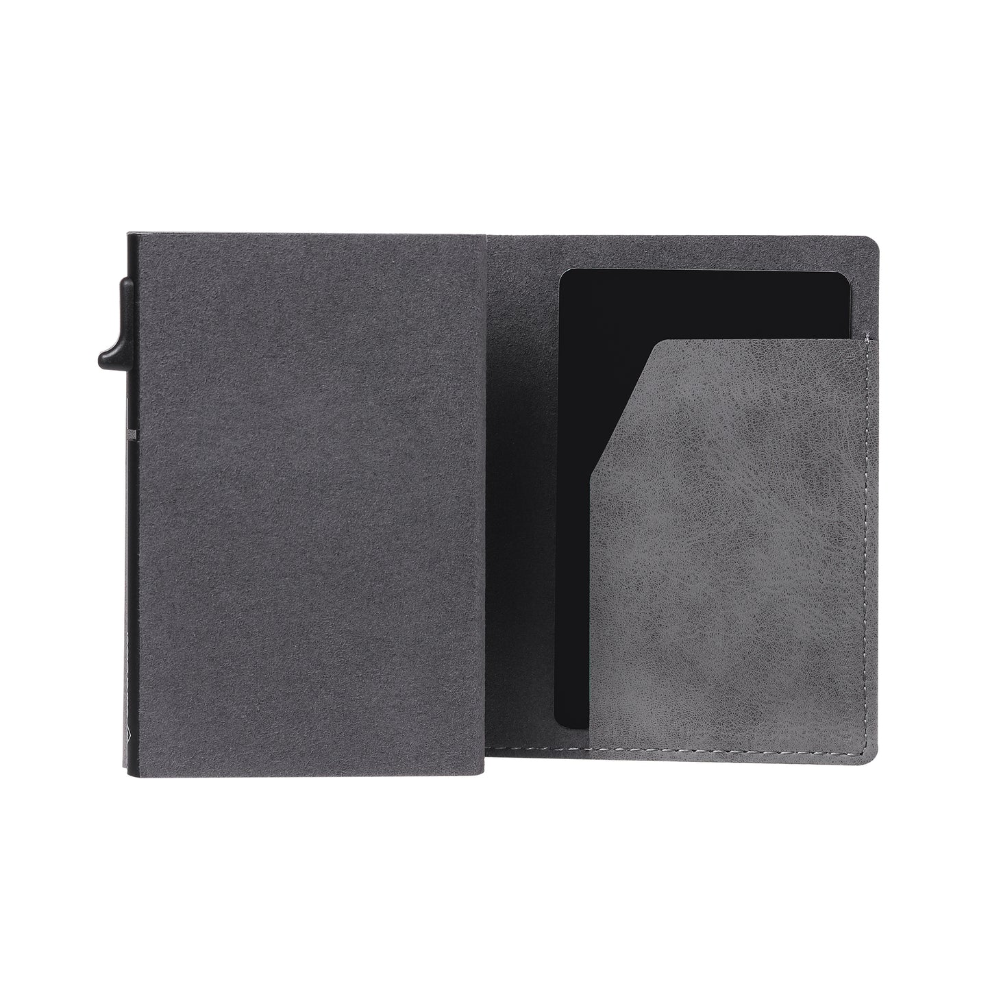 Card Blocr Wallet RFID Blocking Credit Card Holder Gray PU Leather