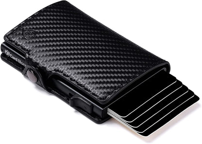 Card Blocr Credit Card Wallet Carbon Fiber PU Leather Minimalist Wallet