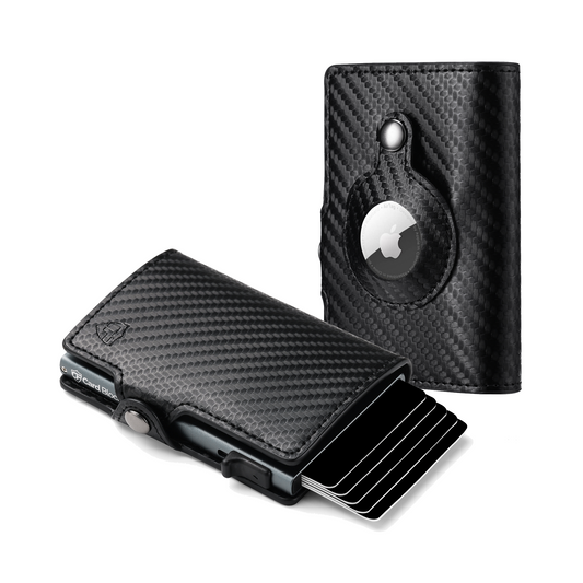 Card Blocr AirTag Tracker Carbon Fiber Style Credit Card Wallet (AirTag NOT INCLUDED)