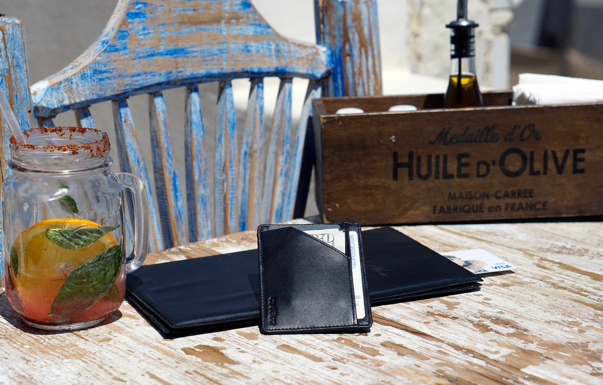 Card Blocr Minimalist Wallet in Black Leather | RFID Blocking Wallet ...