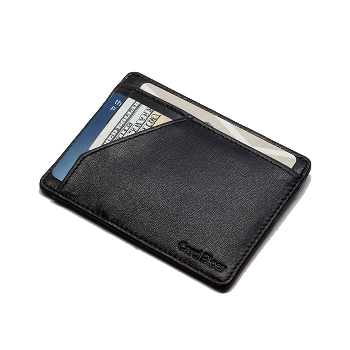 Card Blocr Minimalist Wallet in Black Leather | RFID Blocking Wallet ...
