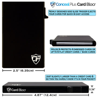 Card Blocr Slim RFID Blocking Credit Card Wallet Black PU Leather